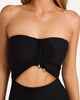 BILLABONG LADIES TANLINES 1 PIECE BANDEAU SWIMSUIT - BLACK