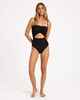 BILLABONG LADIES TANLINES 1 PIECE BANDEAU SWIMSUIT - BLACK