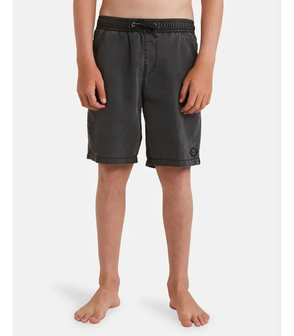 BILLABONG BOYS ALL DAY OVERDYE LAYBACK BOARDSHORT - WASHED BLACK