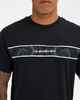 QUIKSILVER TAKARANGI PANEL TEE - BLACK