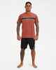 QUIKSILVER TAKARANGI PANEL TEE - HENNA