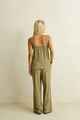 RHYTHM LADIES LINEN LACE TRACKPANT - OLIVE