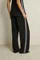 RHYTHM LADIES LINEN LACE TRACK PANT - BLACK