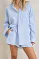 RHYTHM LADIES OVERSWIM STRIPE SHIRT - BLUE