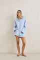 RHYTHM LADIES OVERSWIM STRIPE SHIRT - BLUE