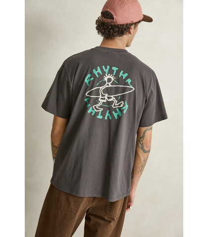 RHYTHM MENS CIRCLE DRIFTER S/S TEE - BLACK
