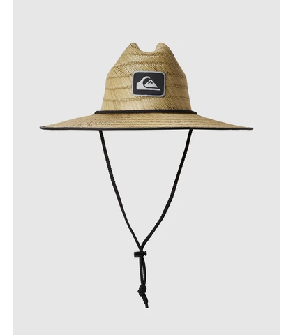 QUIKSILVER MENS PIERSIDE TAPER STRAW HAT - BLACK