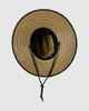 QUIKSILVER MENS PIERSIDE TAPER STRAW HAT - BLACK