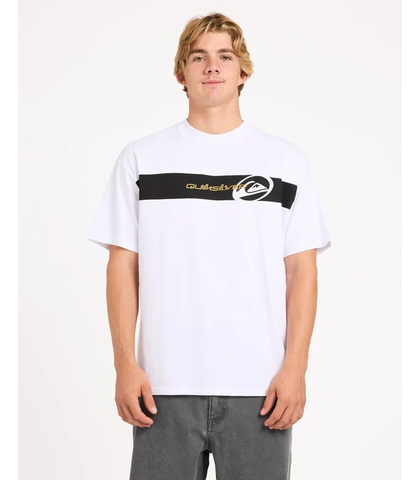 QUIKSILVER MENS TLIT PANEL KNIT S/S TEE - WHITE