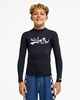 QUIKSILVER BOYS YOUNG GUNS 1.5MM L/S SURF JACKET - BLACK
