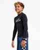 QUIKSILVER BOYS YOUNG GUNS 1.5MM L/S SURF JACKET - BLACK