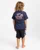 QUIKSILVER GROMS BLOW TAIL S/S TEE - INDIGO