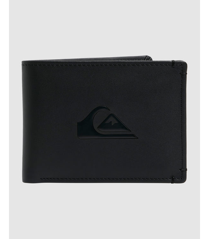 QUIKSILVER MENS NEW MISS DOLLAR LEATHER WALLET - BLACK