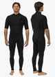 VISSLA MENS 2MM HIGH SEAS S/S CHESTZIP STEAMER - STEALTH