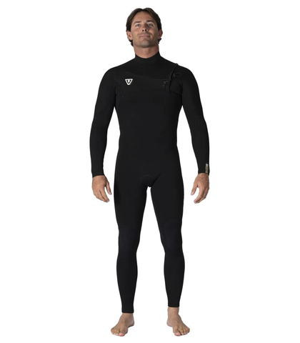 VISSLA MENS 3/2 7 SEAS COMP CHESTZIP STEAMER - BLACK