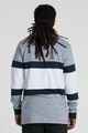 LOWER MENS PANEL L/S TEE - TIMES - GREY/NAVY/WHITE
