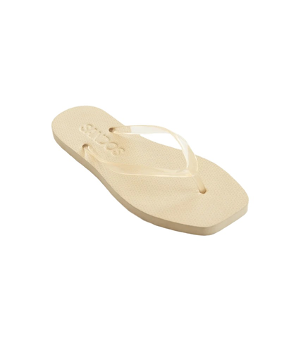 SANDOS ECRU JELLY SQUARE JANDAL 