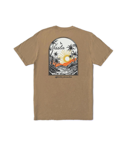 VISSLA MENS SUNSET SHADOWS COSMIC WASH S/S TEE 