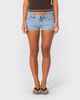 RUSTY LADIES PUNCH LOW RISE MICRO MINI SHORT - TRUE BLUE