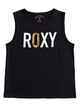 ROXY GIRLS LITTLE BISCUIT ISLAND FOIL TANK - TRUE BLACK
