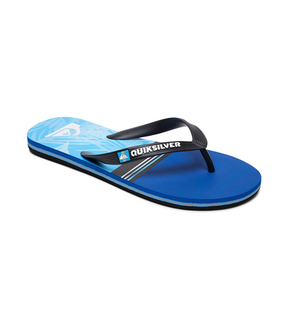 QUIKSILVER KIDS MOLOKAI ZEN DIVISION JANDAL - BLACK/BLUE/BLACK