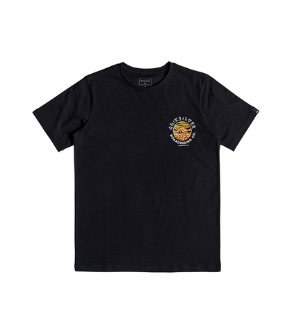 QUIKSILVER BOYS ORIENTAL SWELL TEE - BLACK