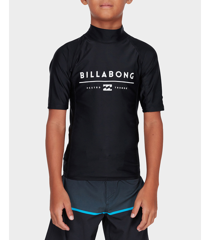 BILLABONG BOYS ALL DAY UNITY SURF SHIRT - BLACK