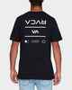 RVCA MENS BETWEEN THE LINES TEE - BLACK