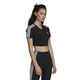 ADIDAS LADIES CROPPED TEE - BLACK / WHITE