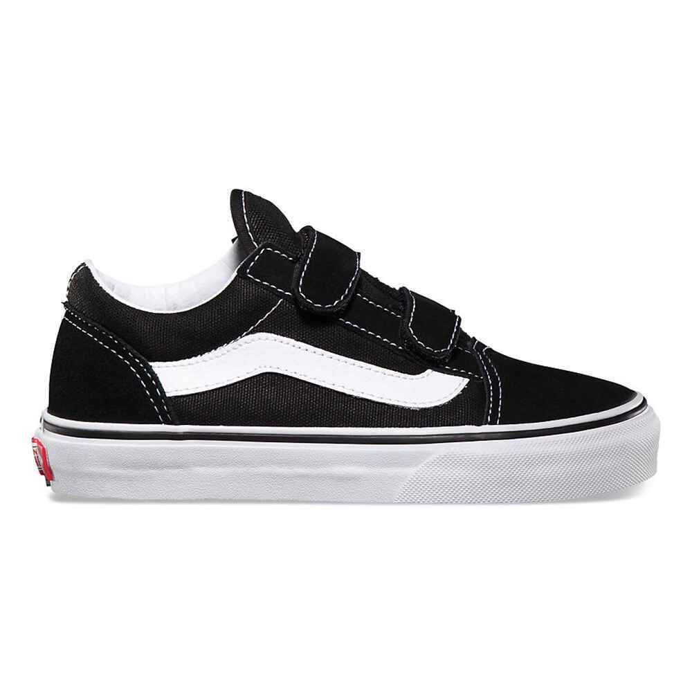 VANS KIDS OLD SKOOL VELCRO SHOE- BLACK/ TRUE WHITE - Footwear-Youth ...