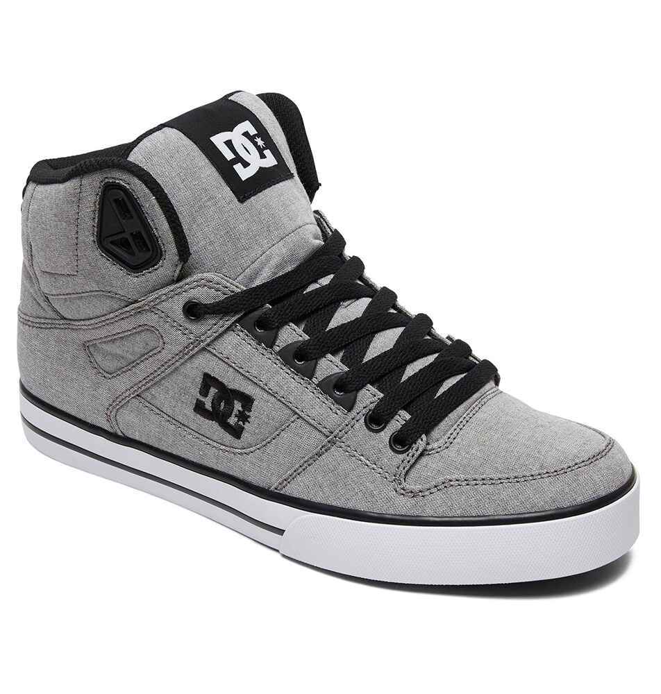 DC PURE HIGH TOP SHOE - GREY - Footwear-Shoes : Sequence Surf Shop - DC W19