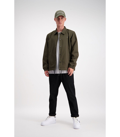 HUFFER MENS COACHES JACKET - MILITARY