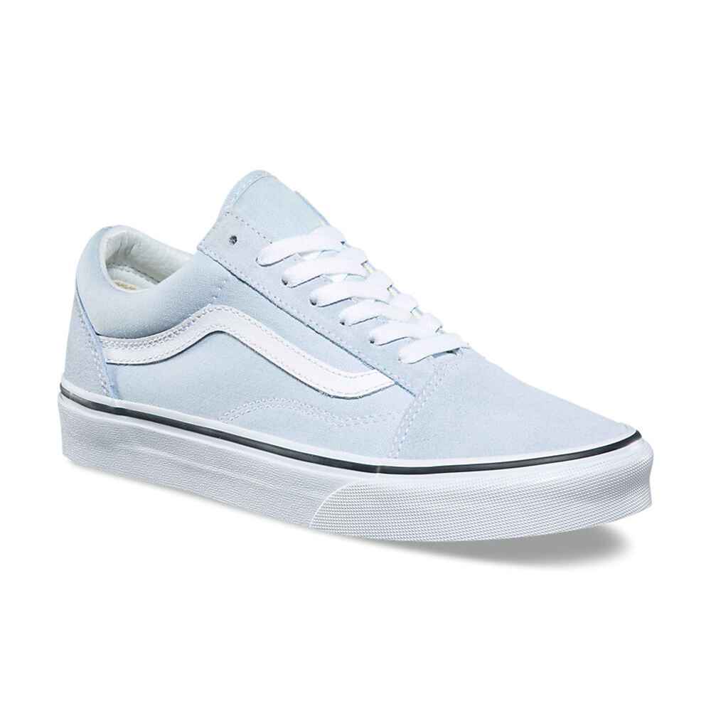 vans old skool blue flower true white