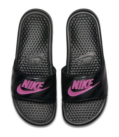 NIKE SB LADIES BENASSI SLIDE - BLACK/ PINK 