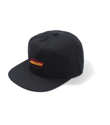 SANTA CRUZ MENS FLAMING OVAL DOT 6 PANEL CAP 