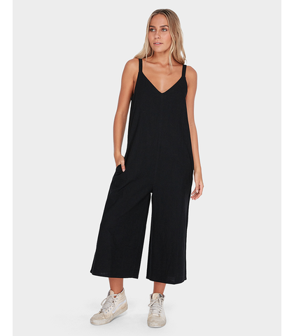 BILLABONG LADIES WIND CHANSER JUMPSUIT - BLACK