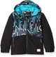 O'NEILL BOYS HUBBLE SNOW JACKET - BLACK/AQUA