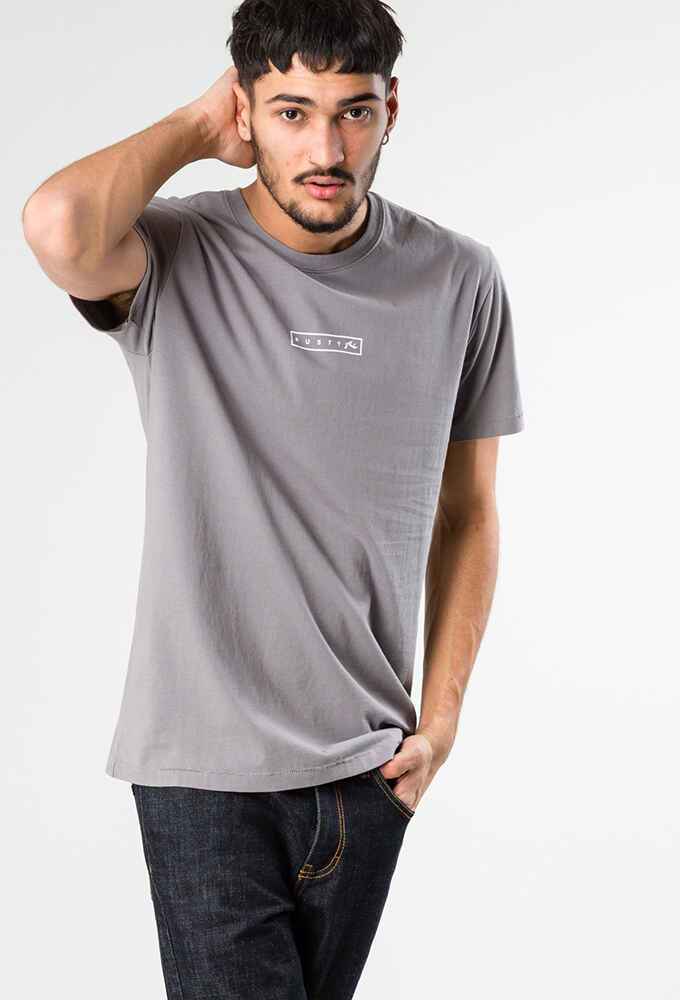 RUSTY MENS FOURTYFOUR S/S TEE - STONE GREY - Mens-Tops : Sequence Surf ...