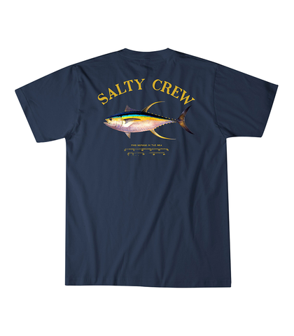 SALTY CREW MENS AHI MOUNT TEE - NAVY