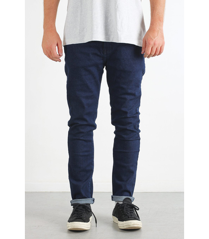 LOWER MENS LEANER JEAN - INDIGO / WHITE TEEF