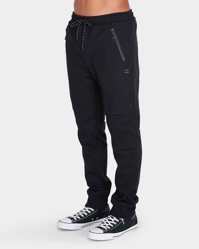 BILLABONG MENS ADIV TECH FLEECE TRACK PANT BLACK MensBottoms