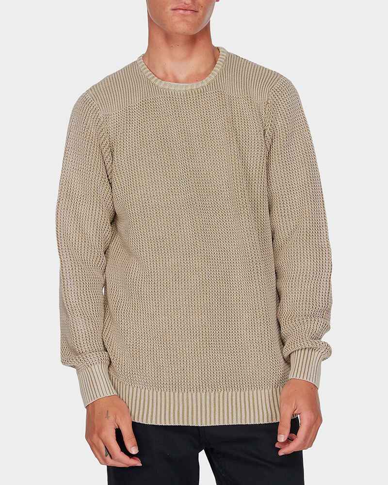 BILLABONG MENS EAST SWEATER KNIT - SAND - Mens-Tops : Sequence Surf ...