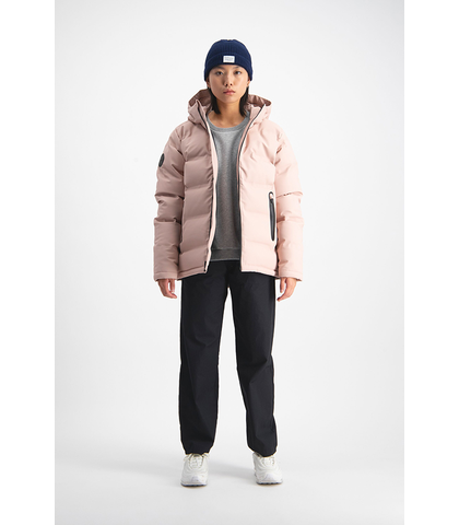 HUFFER LADIES SUPERDOWN PUFFER JACKET - DUSTY PINK