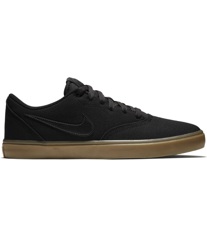 NIKE SB CHECK SOLAR CANVAS SHOE - BLACK / GUM