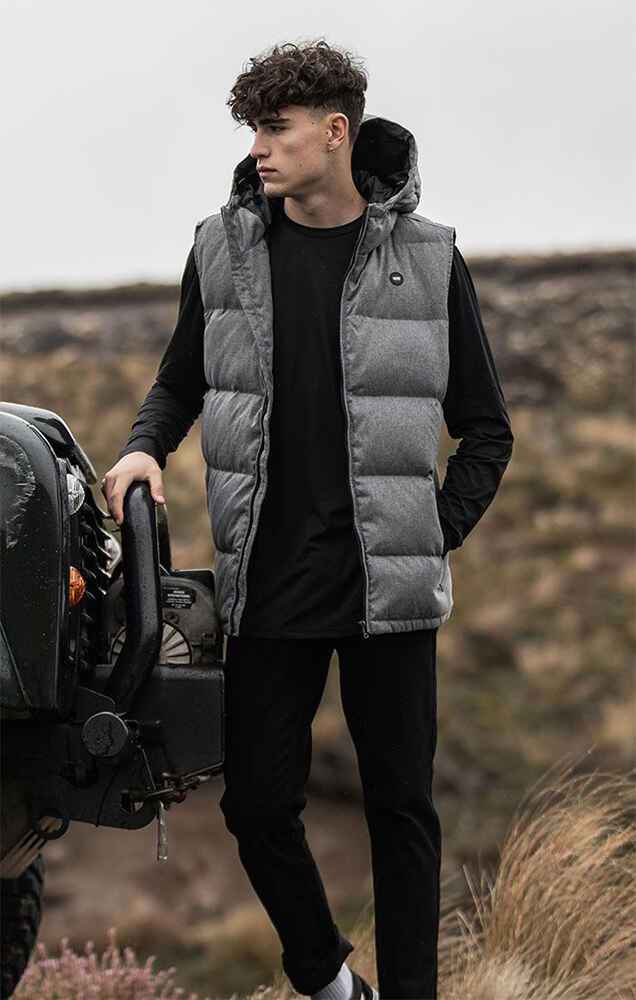 ILABB MENS ZERO PUFFER VEST - GREY MARLE - Mens-Tops : Sequence Surf Shop -  ILABB W19