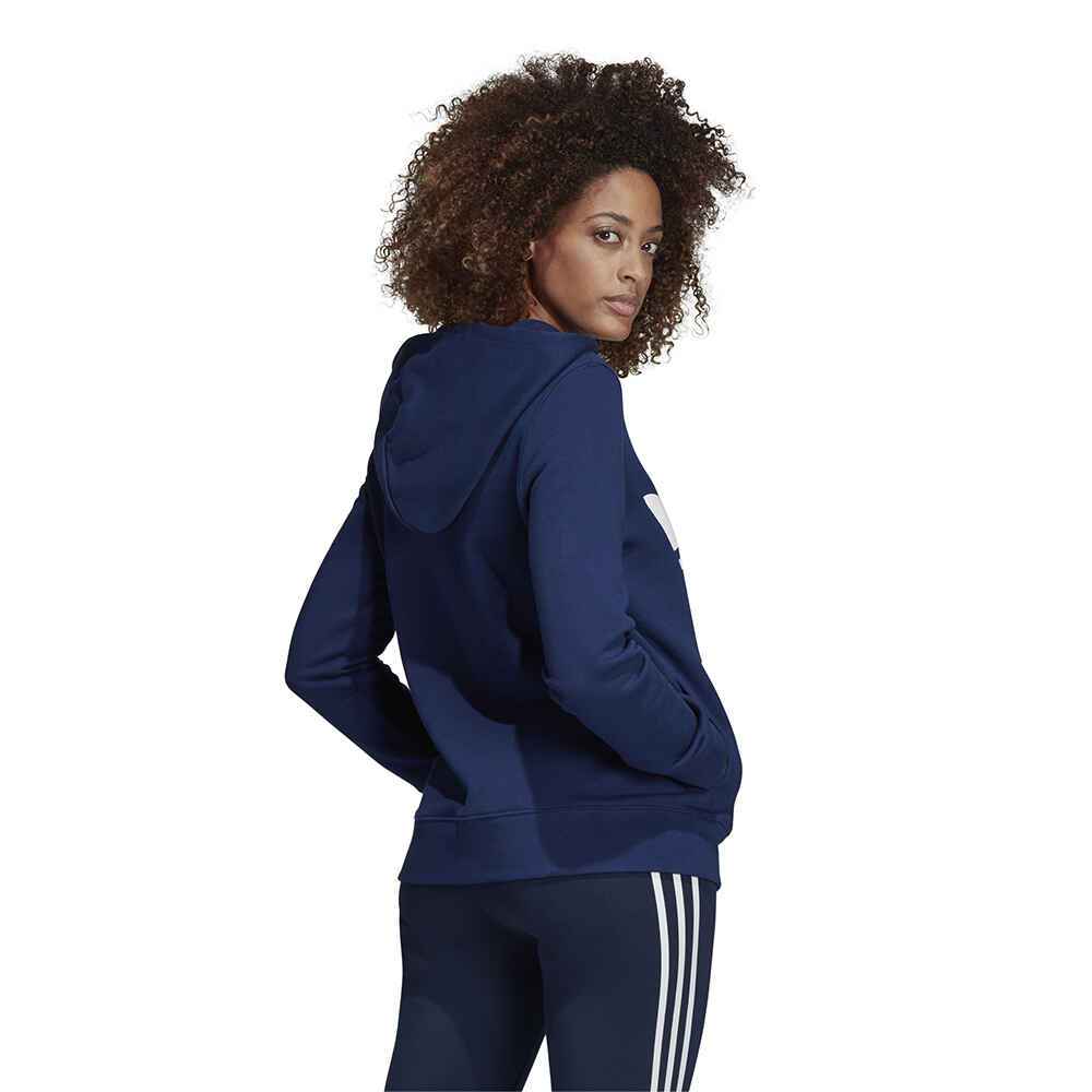 ADIDAS LADIES TREFOIL HOODIE - DARK BLUE - Womens-Top : Sequence Surf ...