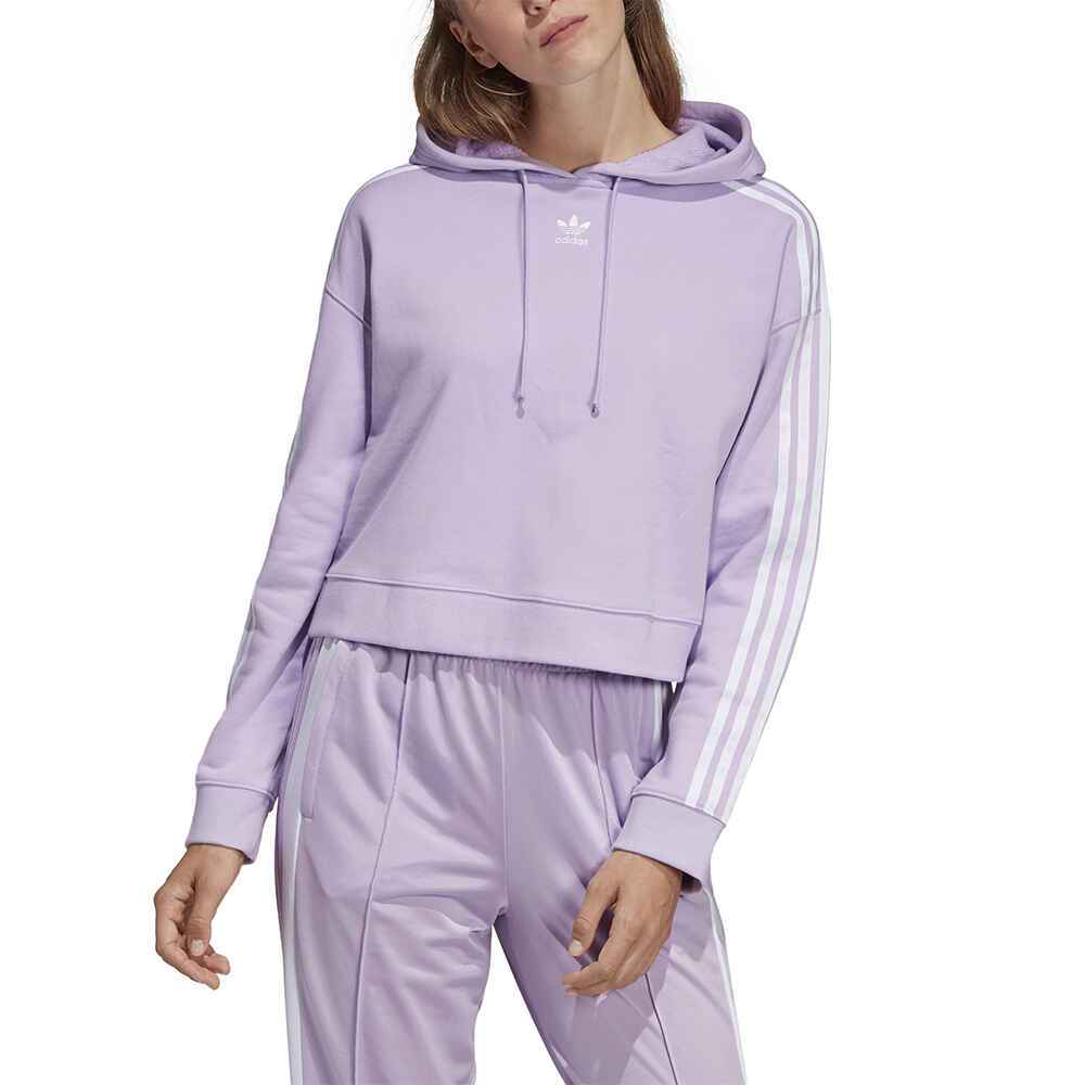 adidas purple cropped hoodie