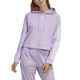 ADIDAS LADIES CROPPED HOODIE - PURPLE GLOW