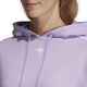 ADIDAS LADIES CROPPED HOODIE - PURPLE GLOW