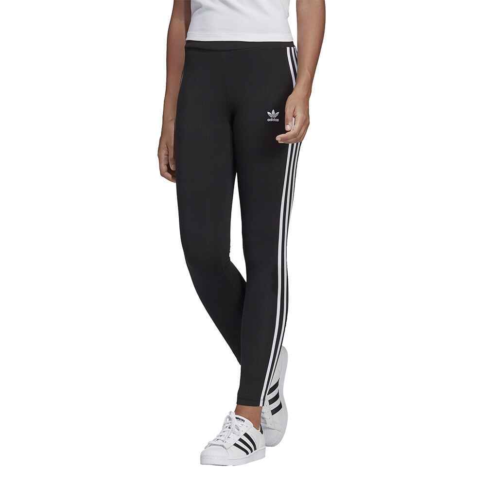 ADIDAS LADIES 3 STRIPE TIGHTS - BLACK - Womens-Bottoms : Sequence Surf ...